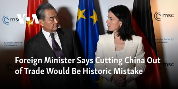 The Foreign Minister warns that excluding China from trade would be a significant error.