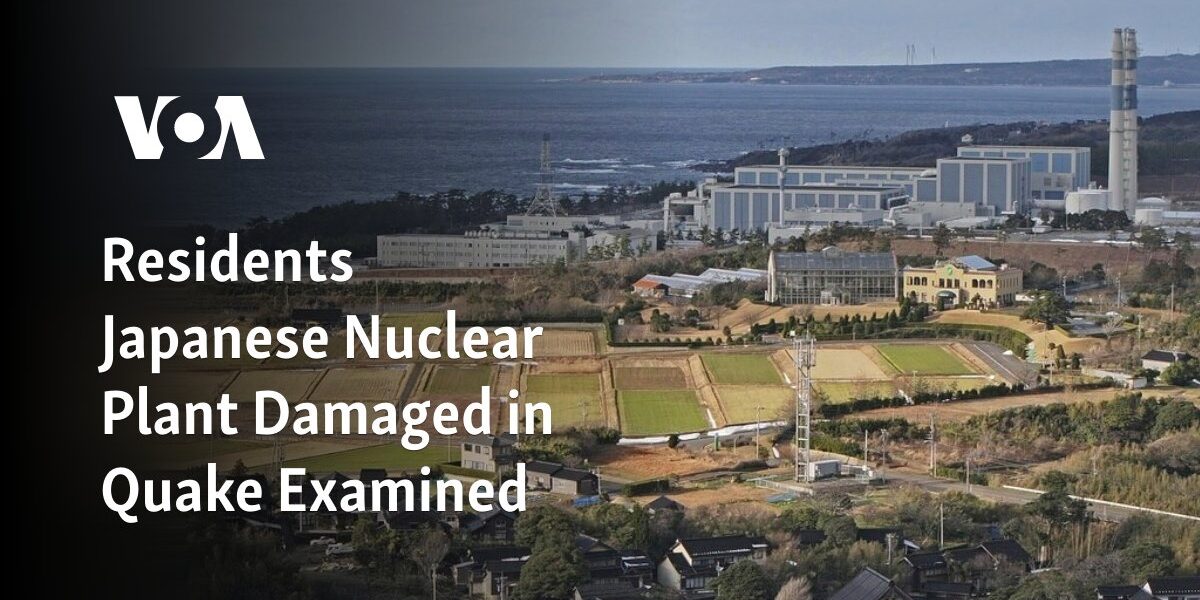 The individuals residing near the Japanese nuclear plant affected by the earthquake were examined.