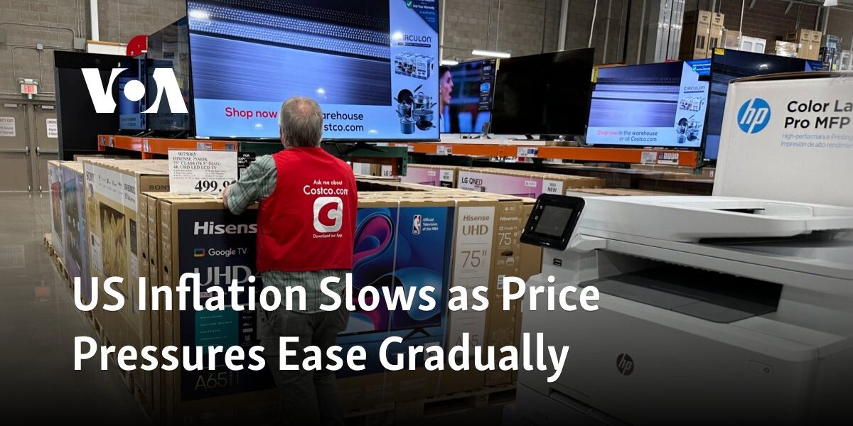 The rate of inflation in the United States has decreased as the gradual easing of price pressures continues.