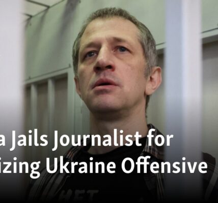 A journalist in Russia has been imprisoned for speaking out against the Ukrainian attack.