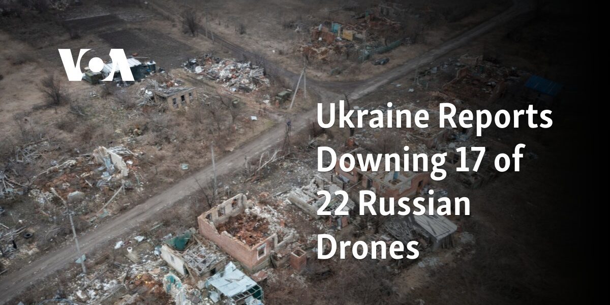 According to reports, Ukraine has shot down 17 out of 22 drones belonging to Russia.