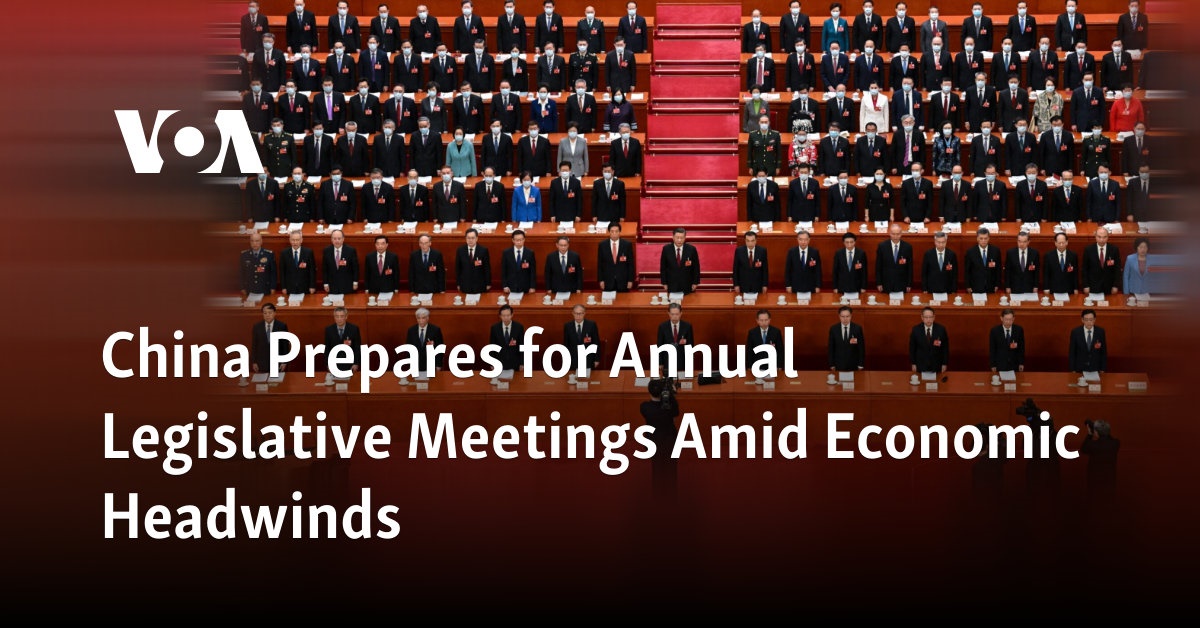 China is getting ready for its yearly legislative gatherings amidst challenges in the economy.
