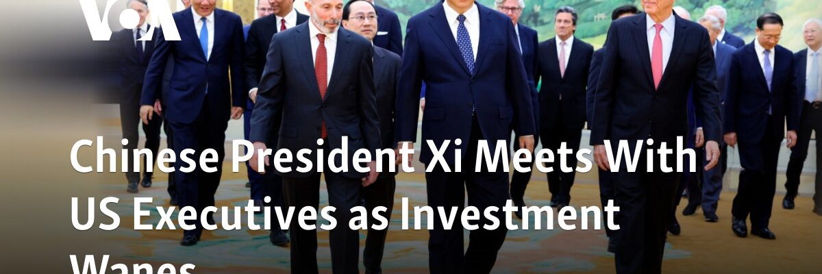 Chinese President Xi Meets With US Executives as Investment Wanes