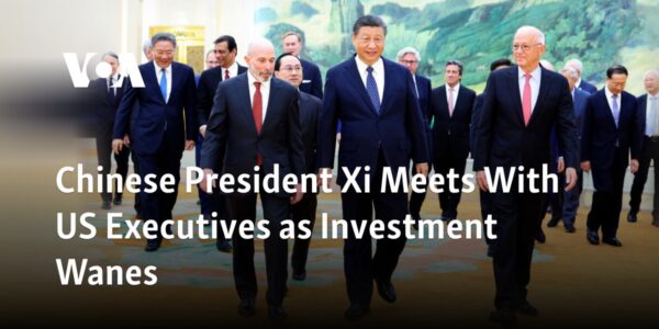 Chinese President Xi Meets With US Executives as Investment Wanes