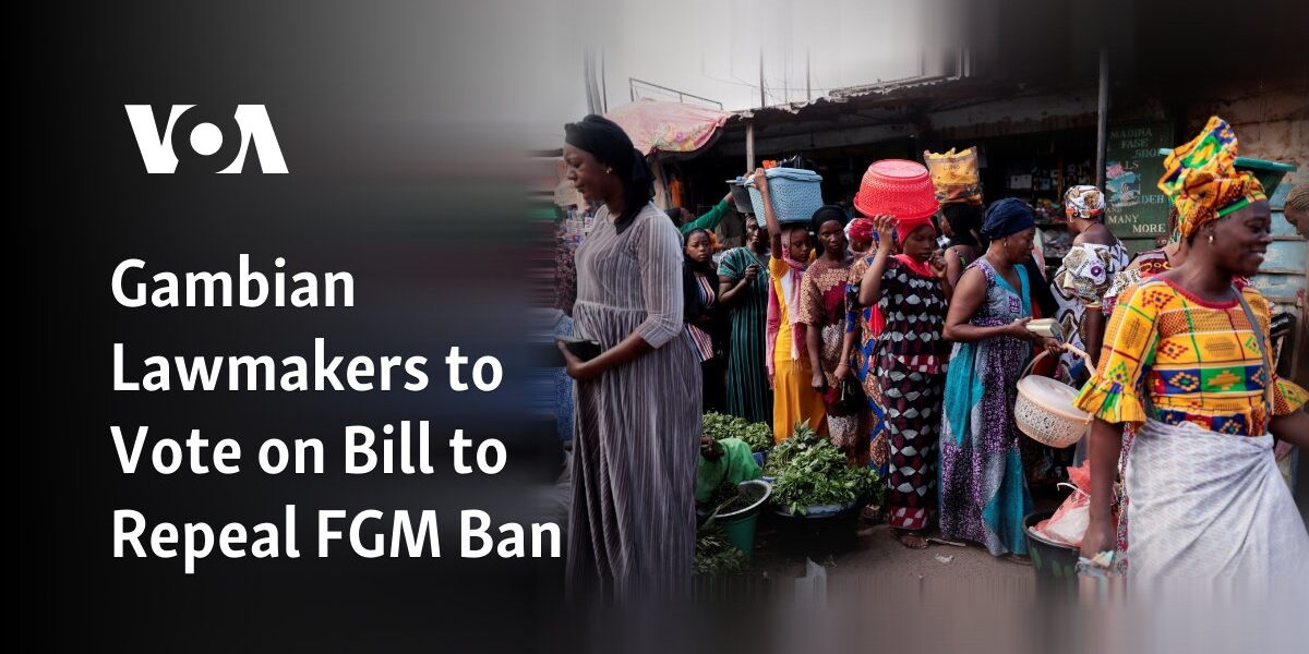 Gambian legislators will be voting on a proposed bill to revoke the ban on FGM.