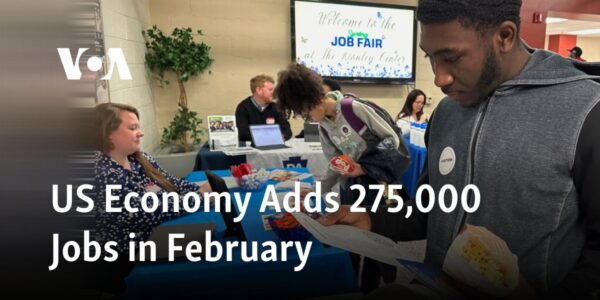 In the month of February, the United States economy gained 275,000 job positions.