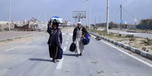 "Residents of North Gaza are forced to leave their homes in search of necessities such as food and shelter due to destruction caused by recent events."