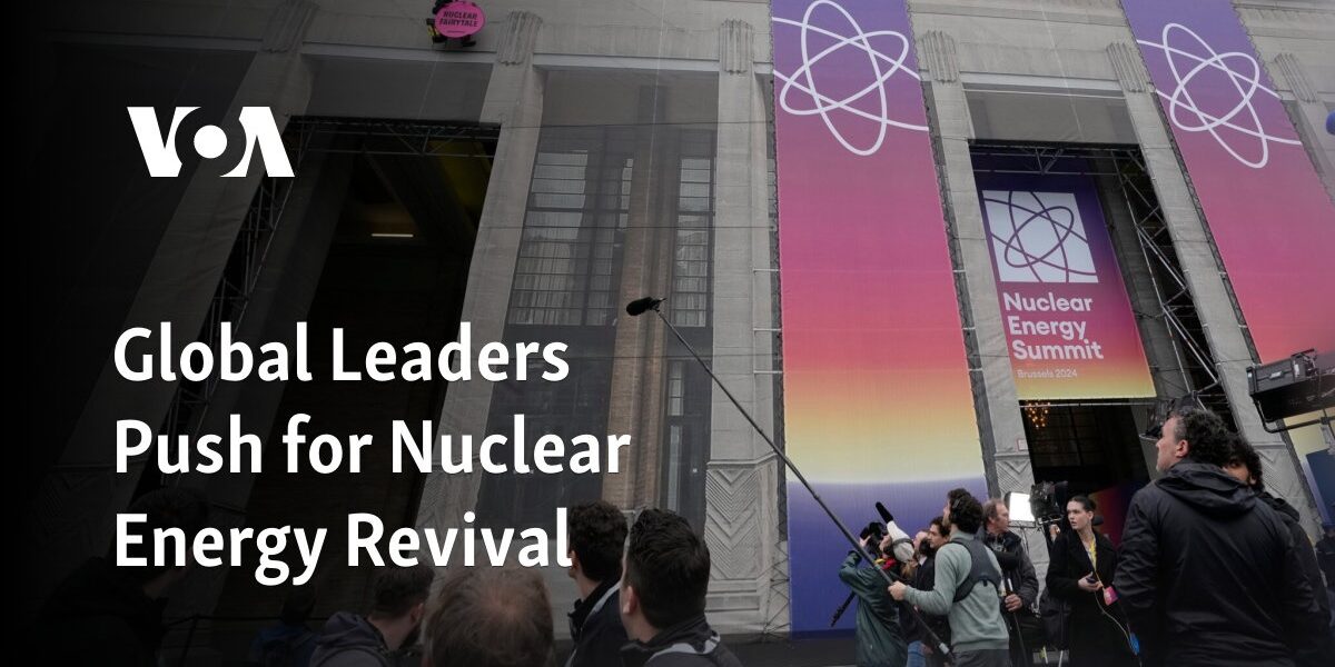 Several prominent world leaders are advocating for a resurgence in the use of nuclear energy.

Prominent leaders from around the globe are pushing for a revival in the implementation of nuclear power.