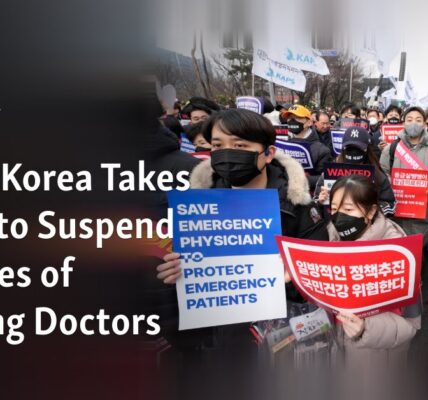 South Korea has initiated measures to temporarily revoke the licenses of doctors who are participating in a strike.