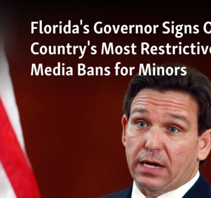 The governor of Florida has recently approved a law that is considered to be one of the most stringent social media restrictions in the United States, specifically targeting minors.