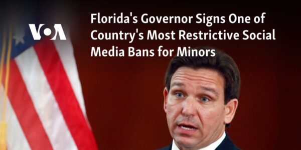 The governor of Florida has recently approved a law that is considered to be one of the most stringent social media restrictions in the United States, specifically targeting minors.