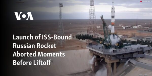 The planned launch of a Russian rocket destined for the International Space Station was cancelled just before it was scheduled to take off.