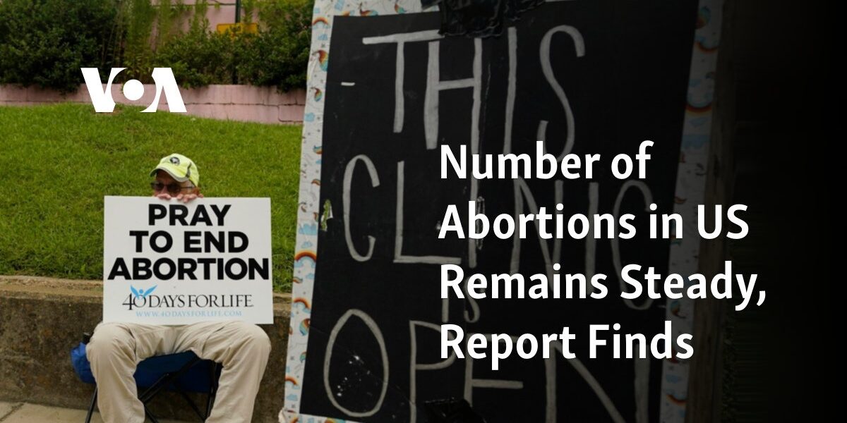 The report discovered that the quantity of abortions in the United States has remained consistent.