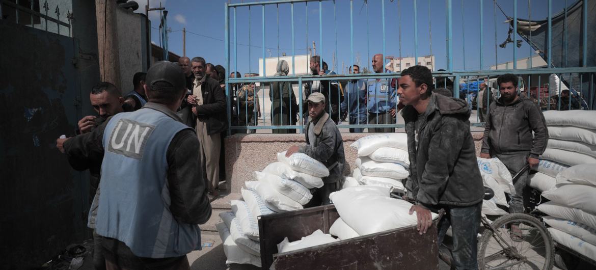 UNRWA teams continue to distribute flour in southern Gaza, but the aid trickling in is not enough to meet current needs.