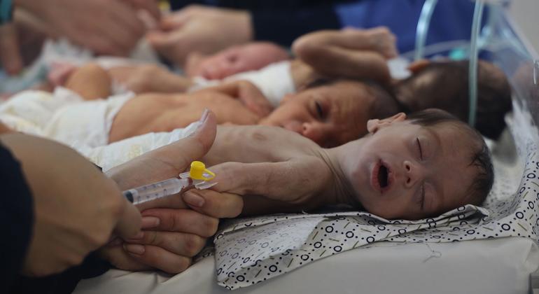 UNICEF cautions that infants in Gaza are gradually dying while the world watches.