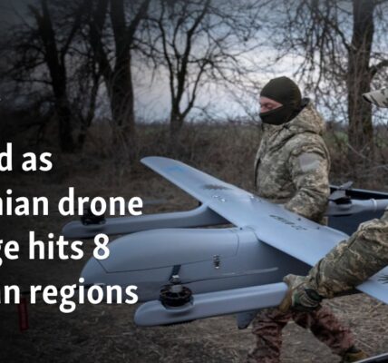 3 killed as Ukrainian drone barrage hits 8 Russian regions