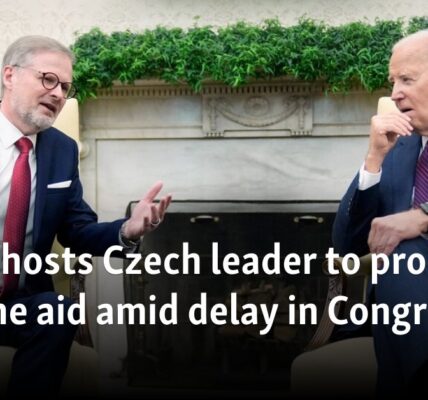 Biden hosts Czech leader to promote Ukraine aid amid delay in Congress