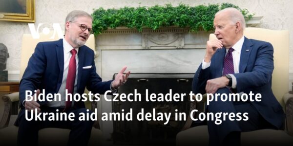 Biden hosts Czech leader to promote Ukraine aid amid delay in Congress