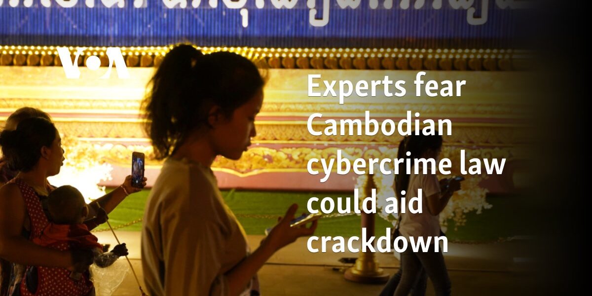 Experts fear Cambodian cybercrime law could aid crackdown