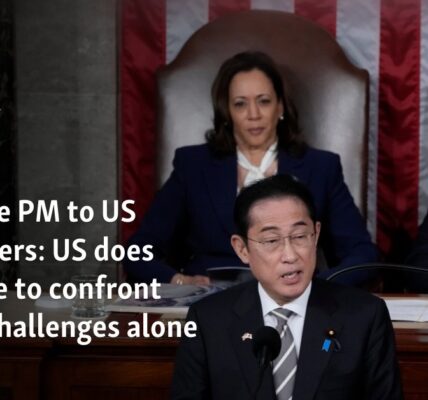 Japanese PM to US lawmakers: US does not have to confront global challenges alone