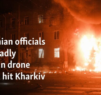 Ukrainian officials say deadly Russian drone attack hit Kharkiv