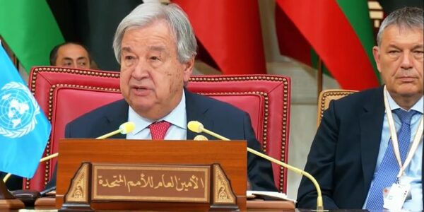 At Arab League Summit, Guterres appeals for Gaza ceasefire and regional unity