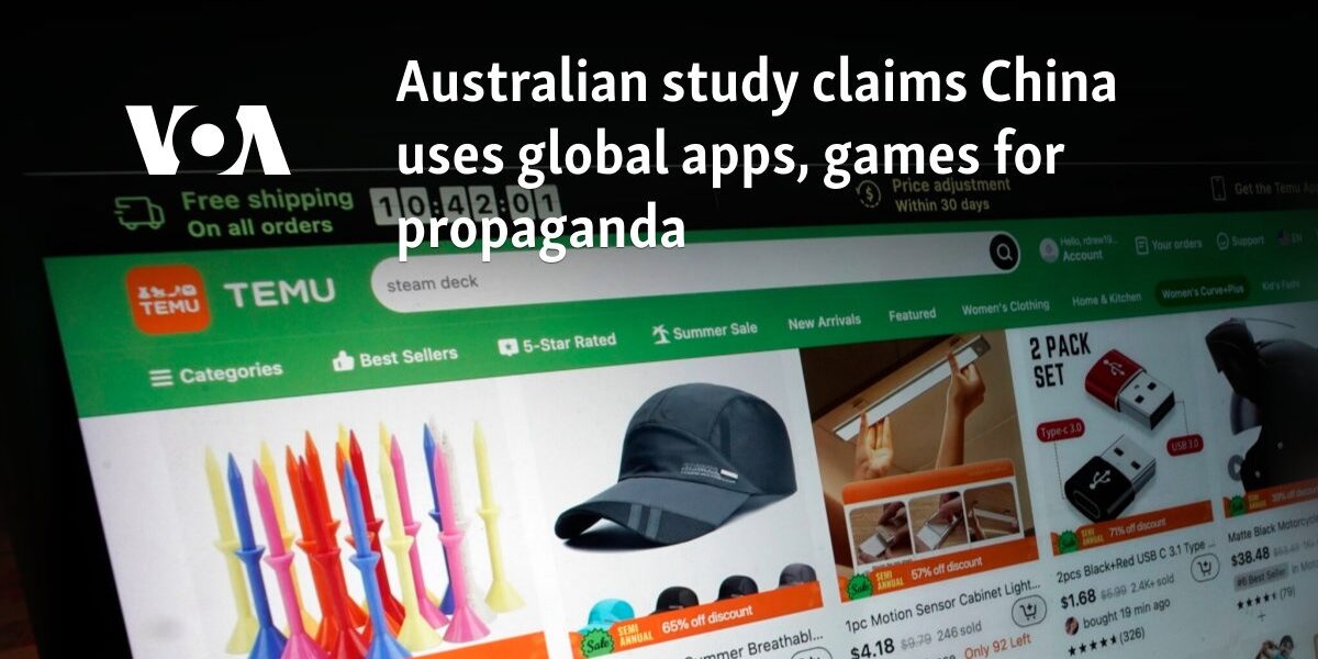 Australian study says China uses global apps, games for propaganda