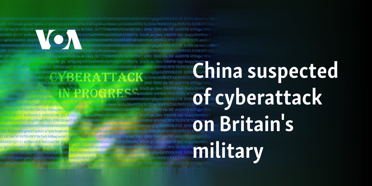 China suspected of cyberattack on Britain's military