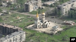 Drone footage shows how Russian airstrikes devastated Ukrainian city