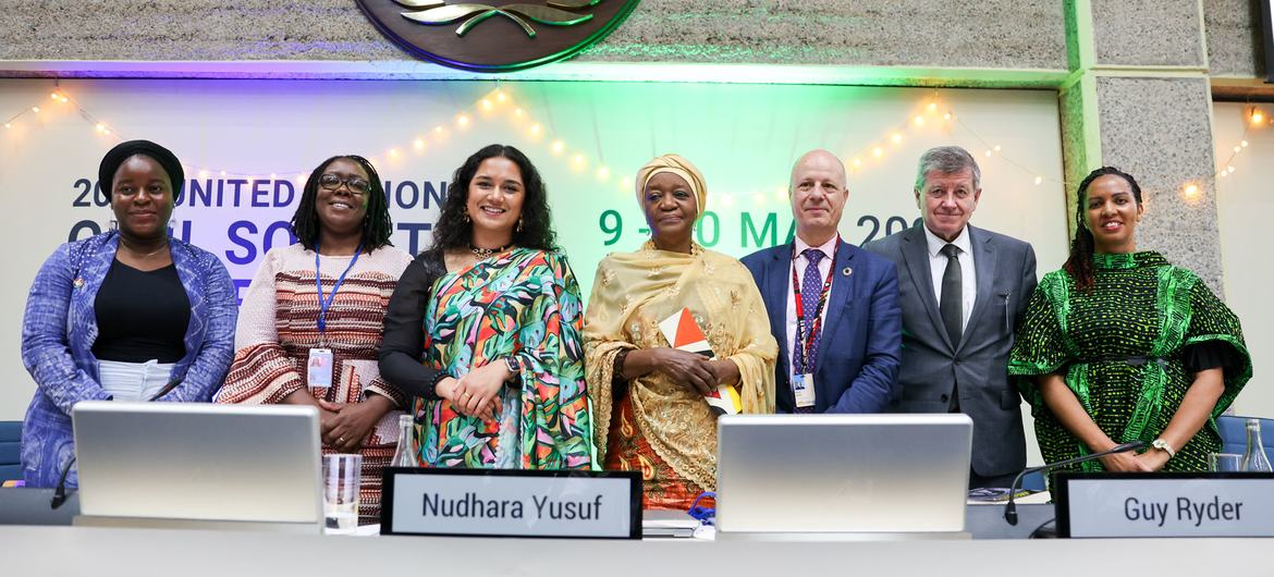 UN officials and civil society leaders presiding at the opening of the UN Civil Society Conference, which is being held at the UN Office in Nairobi, Kenya, from 9-10 May 2024.