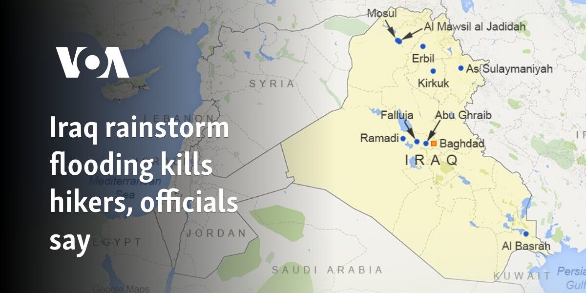 Iraq rainstorm flooding kills hikers, officials say