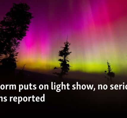 Solar storm puts on light show, no serious problems reported