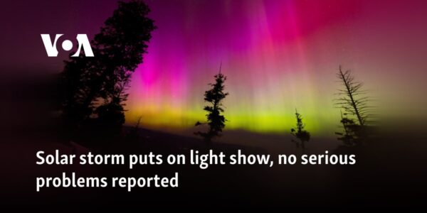 Solar storm puts on light show, no serious problems reported