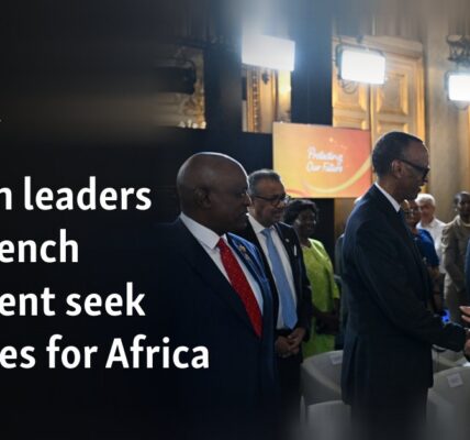 African leaders, French president seek vaccines for Africa