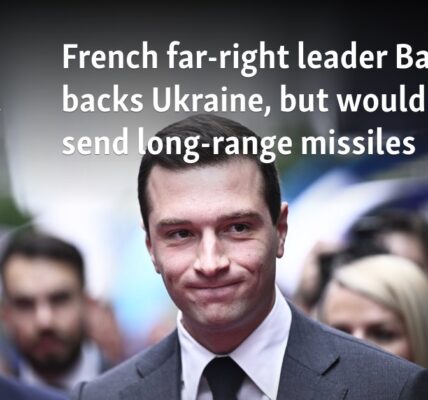 French far-right leader Bardella backs Ukraine, but would not send long-range missiles