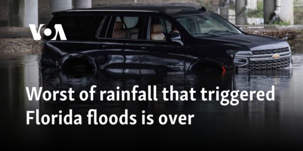 Worst of rainfall that triggered Florida floods is over