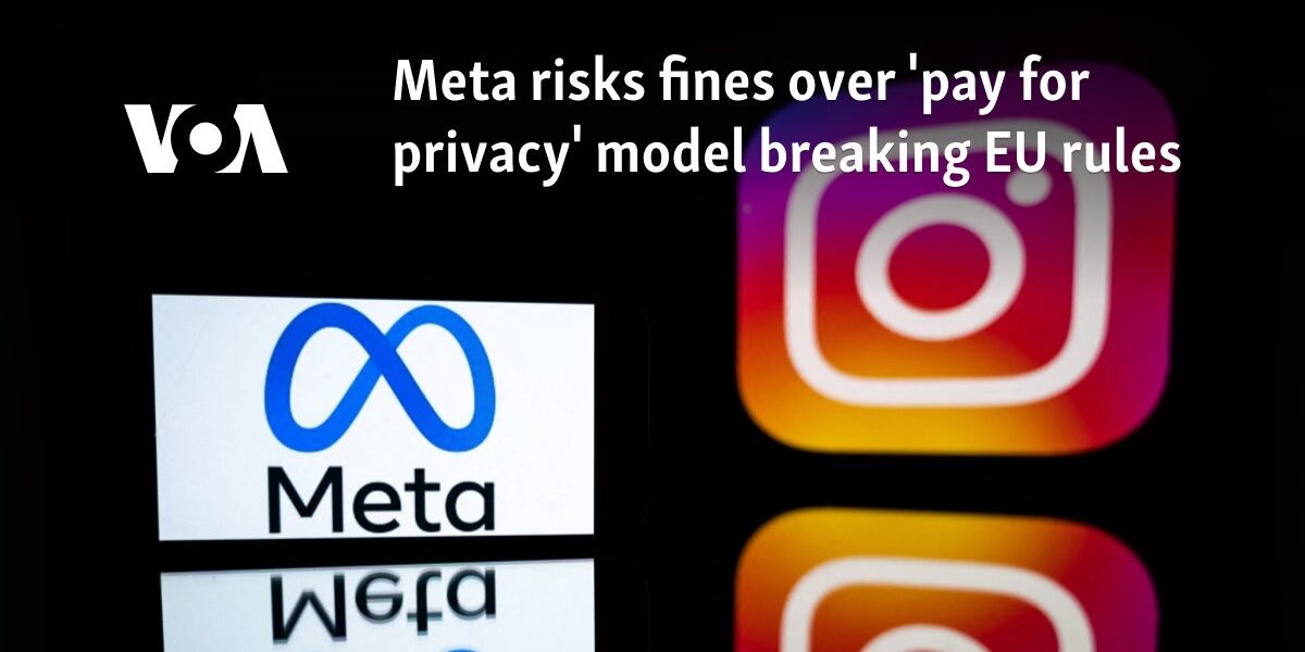 Meta risks fines over 'pay for privacy' model breaking EU rules