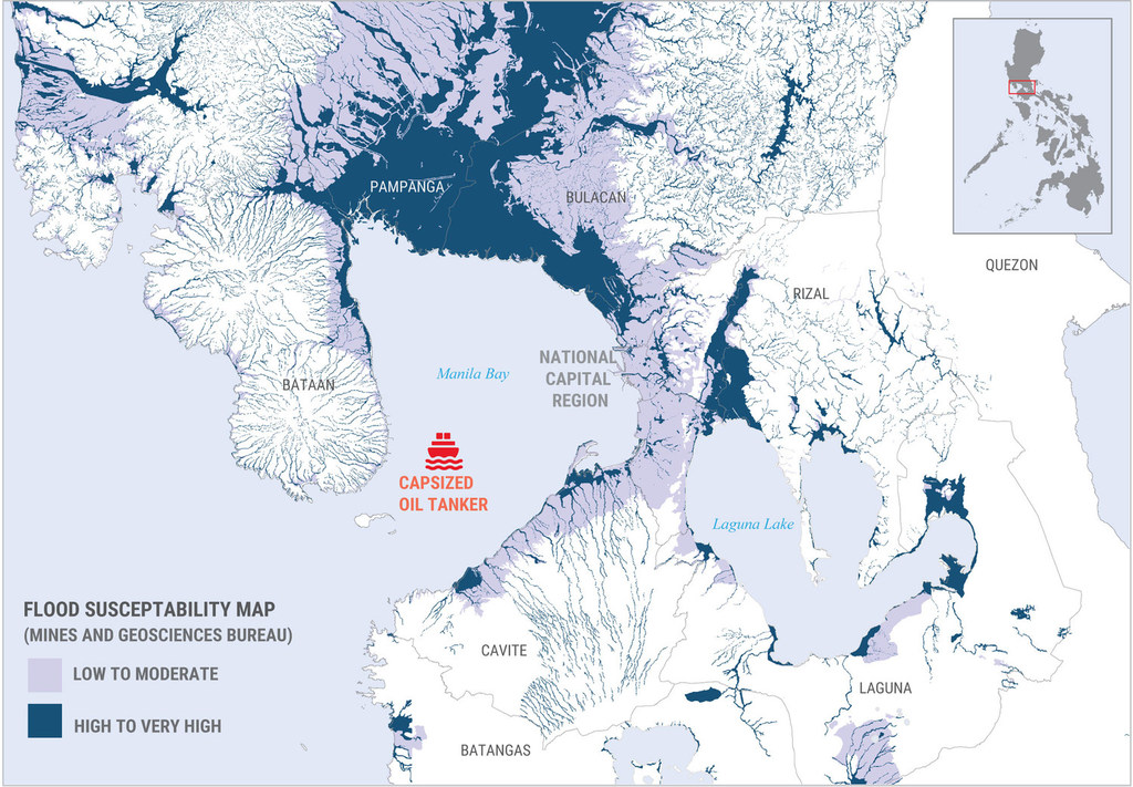 Flood susceptibility map.