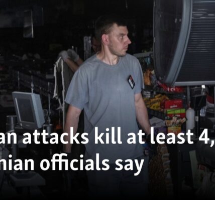 Russian attacks kill at least 4, Ukrainian officials say