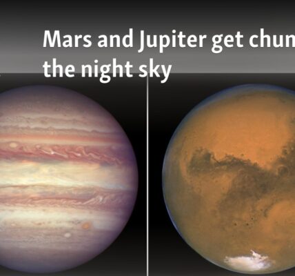 Mars and Jupiter get chummy in the night sky