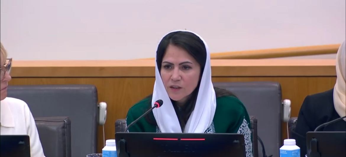 Fawzia Koofi, the former Vice President of the Afghan National Assembly, taking part in a high-level event on ways to include women in the future of Afghanistan.