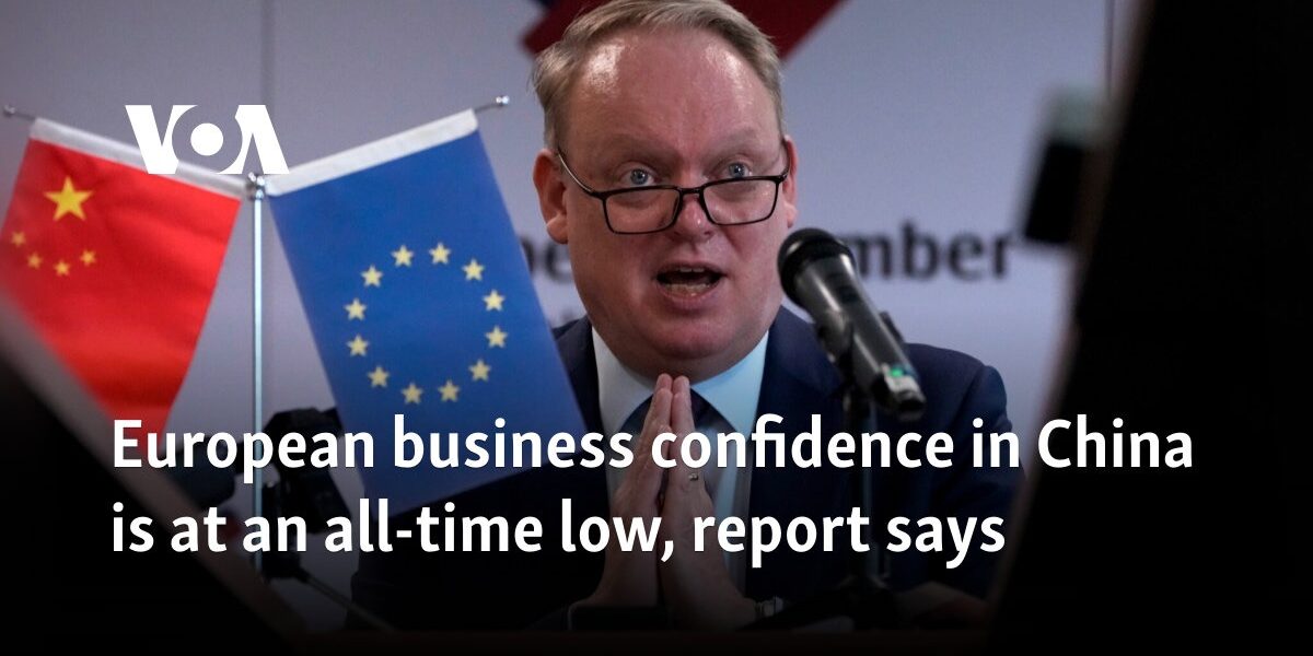 European business confidence in China is at an all-time low, report says