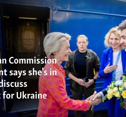 European Commission president says she's in Kyiv to discuss support for Ukraine