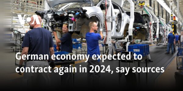 German economy expected to contract again in 2024, say sources