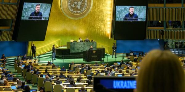 Russia can’t win on the battlefield, so it’s finding other ways to torment Ukrainian civilians, Zelenskyy tells UN