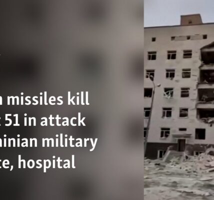 Russian missiles kill at least 51 in attack on Ukrainian military institute, hospital