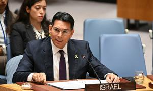 Ambassador Danny Danon of Israel addresses the Security Council meeting on the situation in the Middle East (file photo).