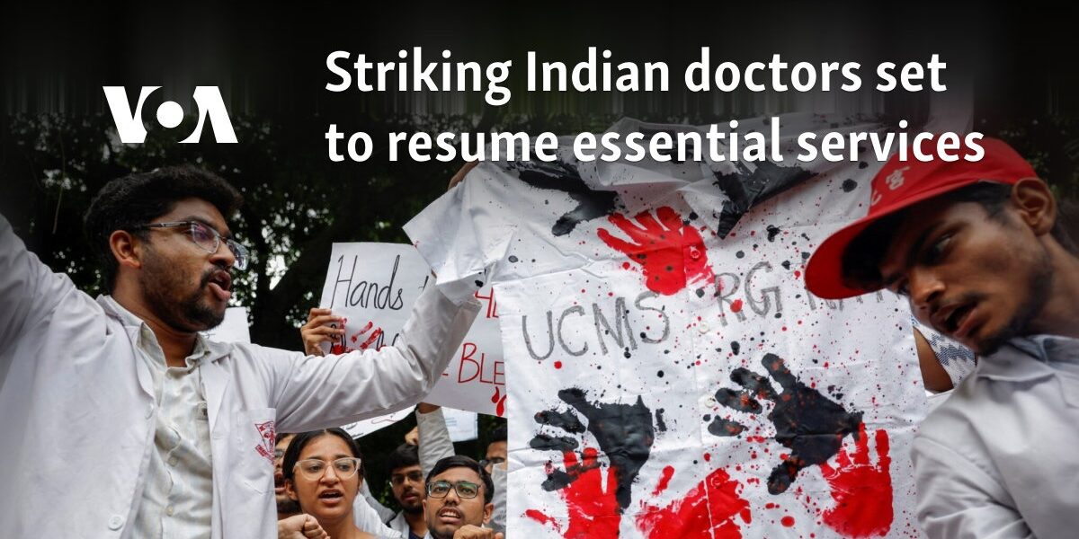 Striking Indian doctors set to resume essential services