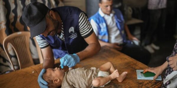 UN officials repeat calls for peace as Gaza polio vaccinations gets underway