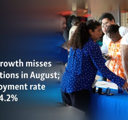 US job growth misses expectations in August; unemployment rate slips to 4.2%